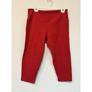Suave Women's Red Capri Leggings Revolutionary Tummy Control Size Large